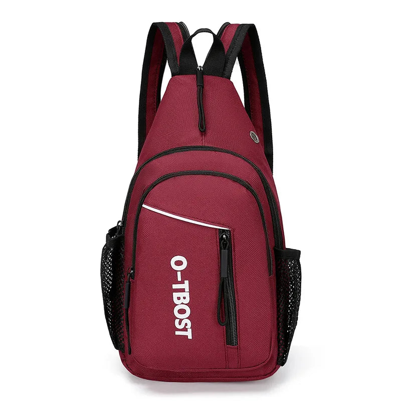 Fengdong fashion sports chest bag for men anti-theft black messenger bag crossbody bags for men small shoulder bag for ipad mini