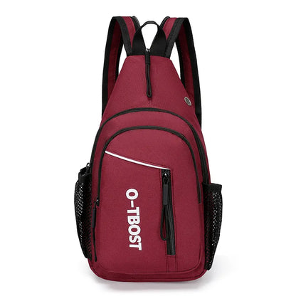Fengdong fashion sports chest bag for men anti-theft black messenger bag crossbody bags for men small shoulder bag for ipad mini