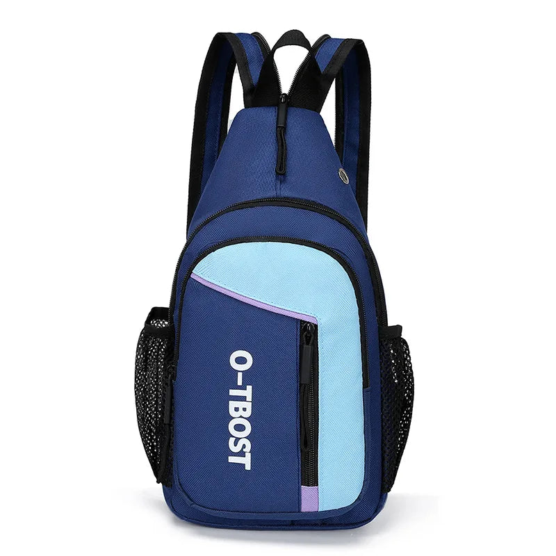 Fengdong fashion sports chest bag for men anti-theft black messenger bag crossbody bags for men small shoulder bag for ipad mini