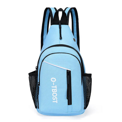 Fengdong fashion sports chest bag for men anti-theft black messenger bag crossbody bags for men small shoulder bag for ipad mini