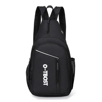 Fengdong fashion sports chest bag for men anti-theft black messenger bag crossbody bags for men small shoulder bag for ipad mini