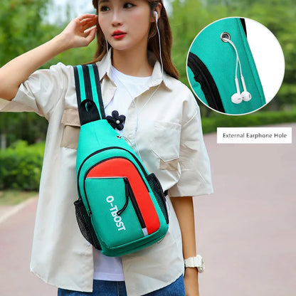 Fengdong fashion sports chest bag for men anti-theft black messenger bag crossbody bags for men small shoulder bag for ipad mini