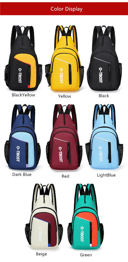 Fengdong fashion sports chest bag for men anti-theft black messenger bag crossbody bags for men small shoulder bag for ipad mini