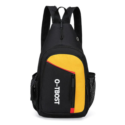 Fengdong fashion sports chest bag for men anti-theft black messenger bag crossbody bags for men small shoulder bag for ipad mini