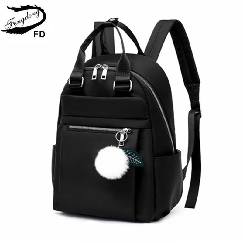 Fengdong female simple small backpack women gift 12 inch laptop bag ultra light school backpack for girls rucksack dropshipping