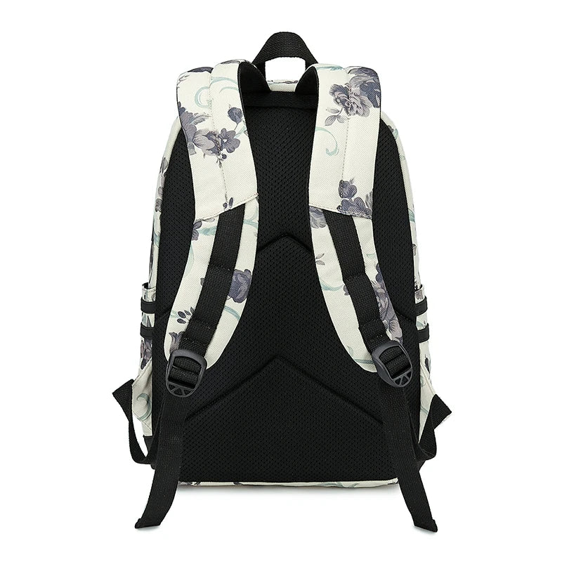 Fengdong flower school bags for girls teenagers usb backpack women bookbag middle high college school backpack teen schoolbag