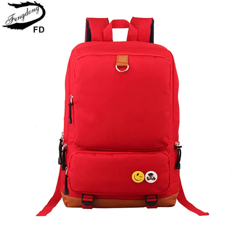 Fengdong high school backpack for women book bag student school bags for girls of 14 years female travel backpack simple bagpack