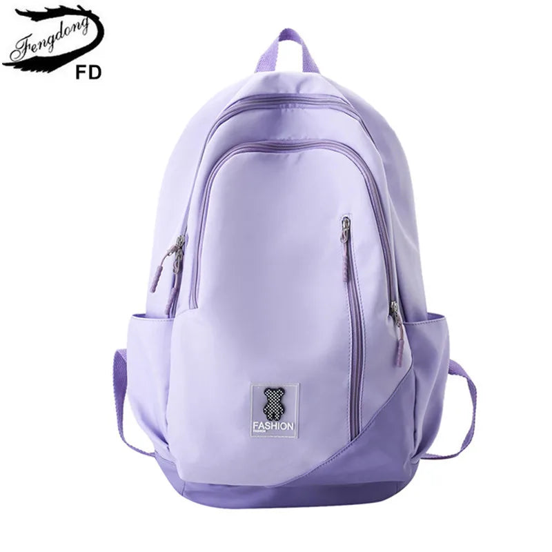Fengdong high school backpack girl bookbag large capacity school bag student ultra light backpack big school bags for girls gift