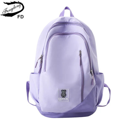 Fengdong high school backpack girl bookbag large capacity school bag student ultra light backpack big school bags for girls gift