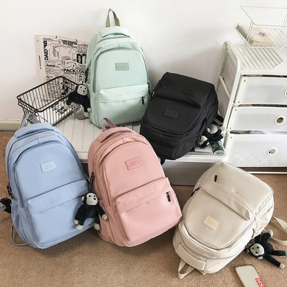 Fengdong high school backpack student simple style Laptop Backpack large capacity School bags for women College Student bookbag