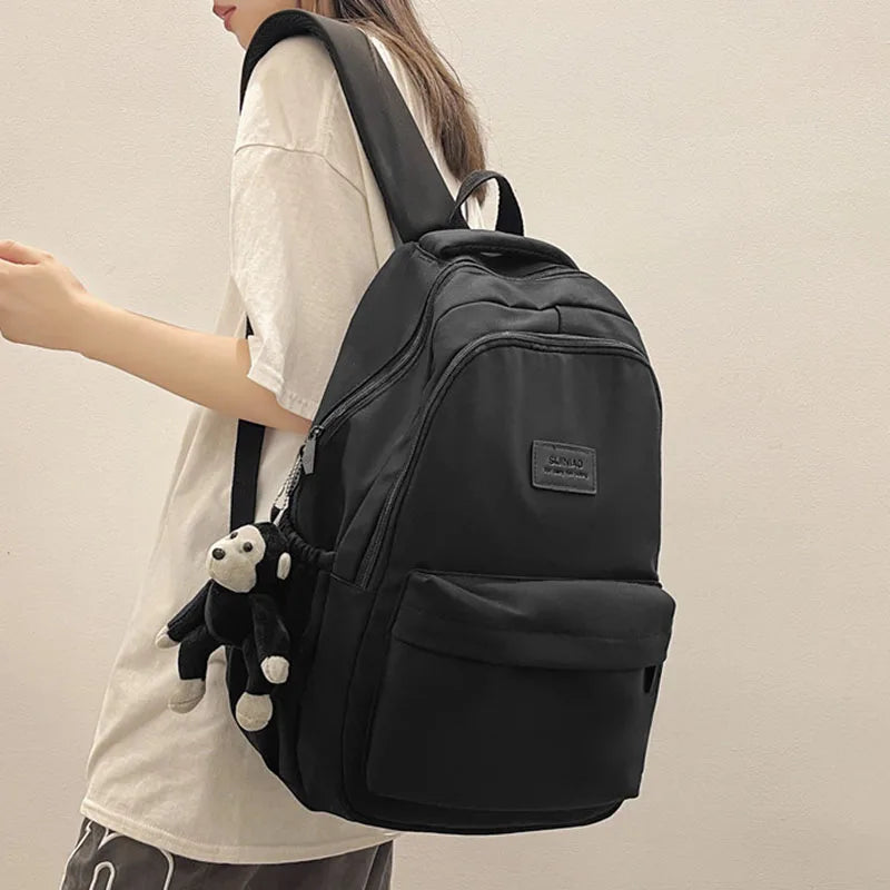 Fengdong high school backpack student simple style Laptop Backpack large capacity School bags for women College Student bookbag