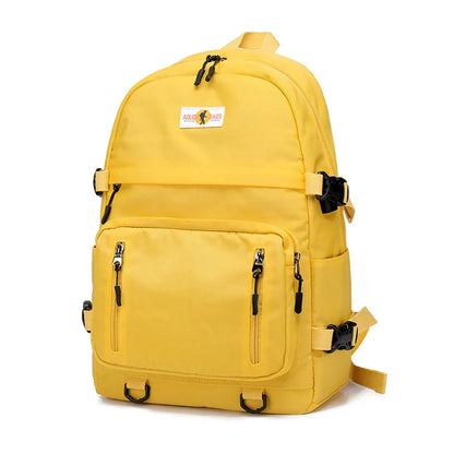 Fengdong high school backpack waterproof yellow black backpack usb port book bag large school backpack for teenage boys girls