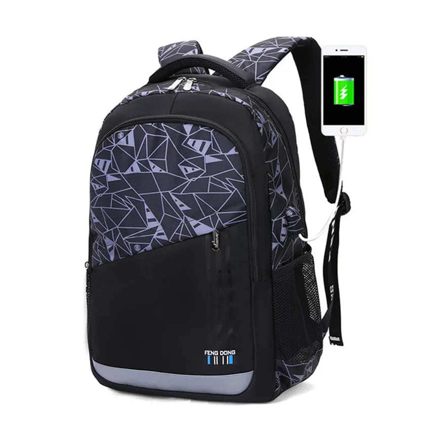 Fengdong junior high school backpack teenage boys school bags student large capacity backpack luminous book bag male bagpack