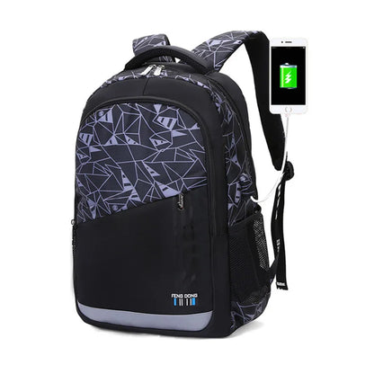 Fengdong junior high school backpack teenage boys school bags student large capacity backpack luminous book bag male bagpack