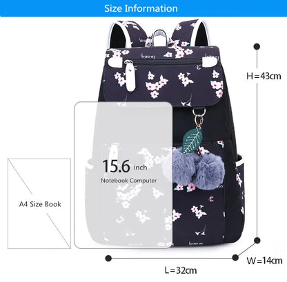 Fengdong kids black pink floral school backpack children school bags for girls student girl cute pen pencil bag set dropshipping