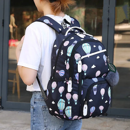 Fengdong kids school backpack children school bags for girls cute book bag student backpack teenage girls travel laptop backpack