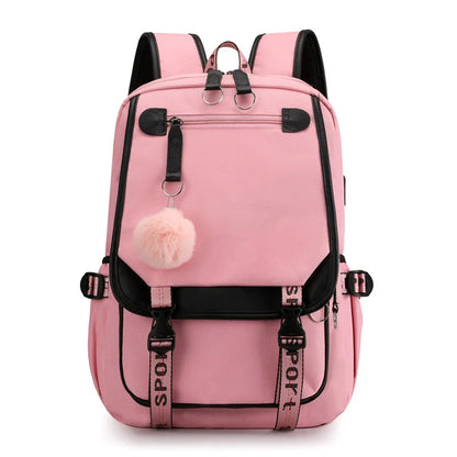Fengdong kids school backpack for girls korean style black pink cute backpack schoolbag kawaii backpacks for teenage girls gift