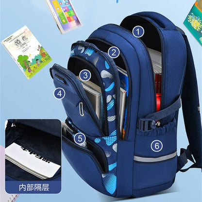 Fengdong kids school bags for boys waterproof school backpack large capacity book bag primary school supplies children bag gift
