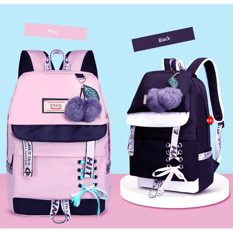 Fengdong korean style high school backpack for teenage girl fashion black white student girls backpack schoolbag cute book bag