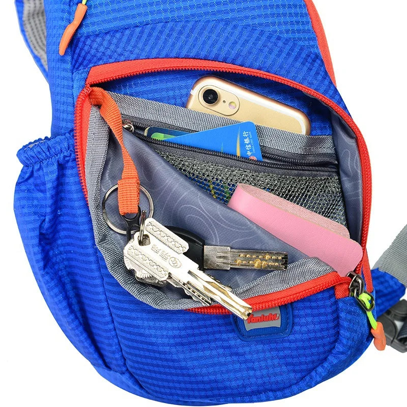 Fengdong male sling chest bag small crossbody bags for men outdoor sport water bottle bag one shoulder cycling bag pack boy gift