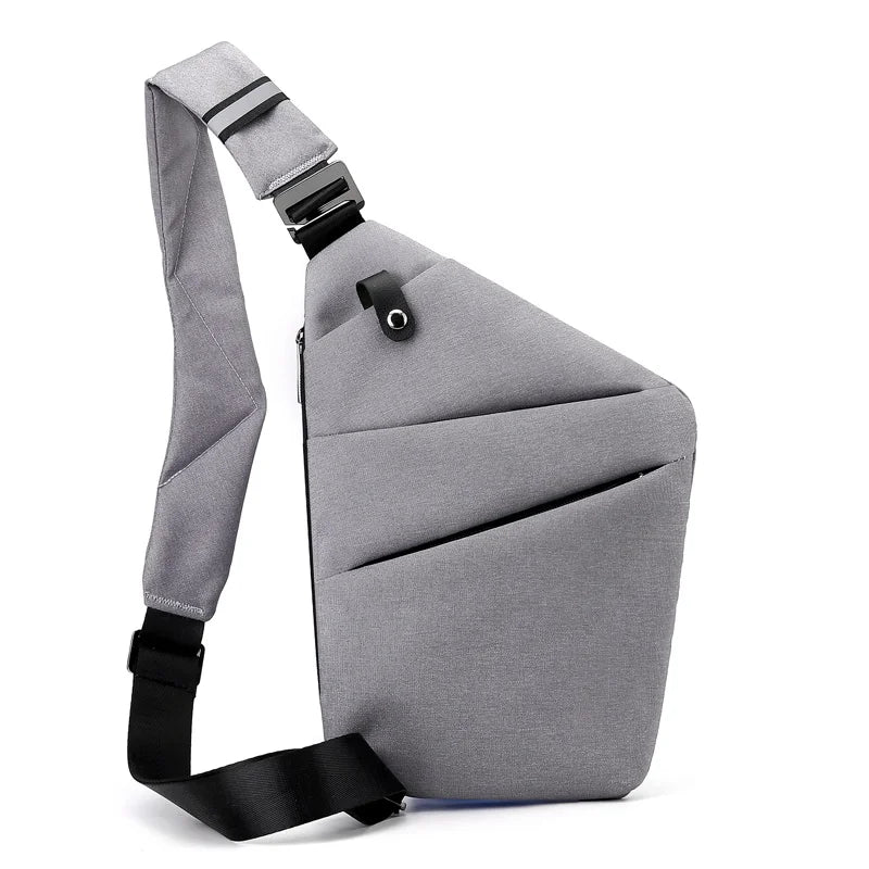 Fengdong men anti theft chest bag boy ultra thin small shoulder bag for mobile phone keys crossbody bags for men mini bagpack