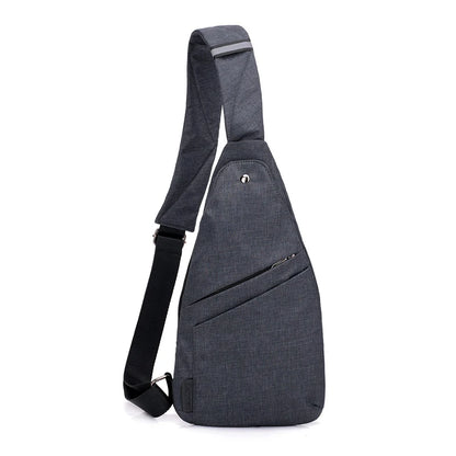 Fengdong men anti theft chest bag boy ultra thin small shoulder bag for mobile phone keys crossbody bags for men mini bagpack