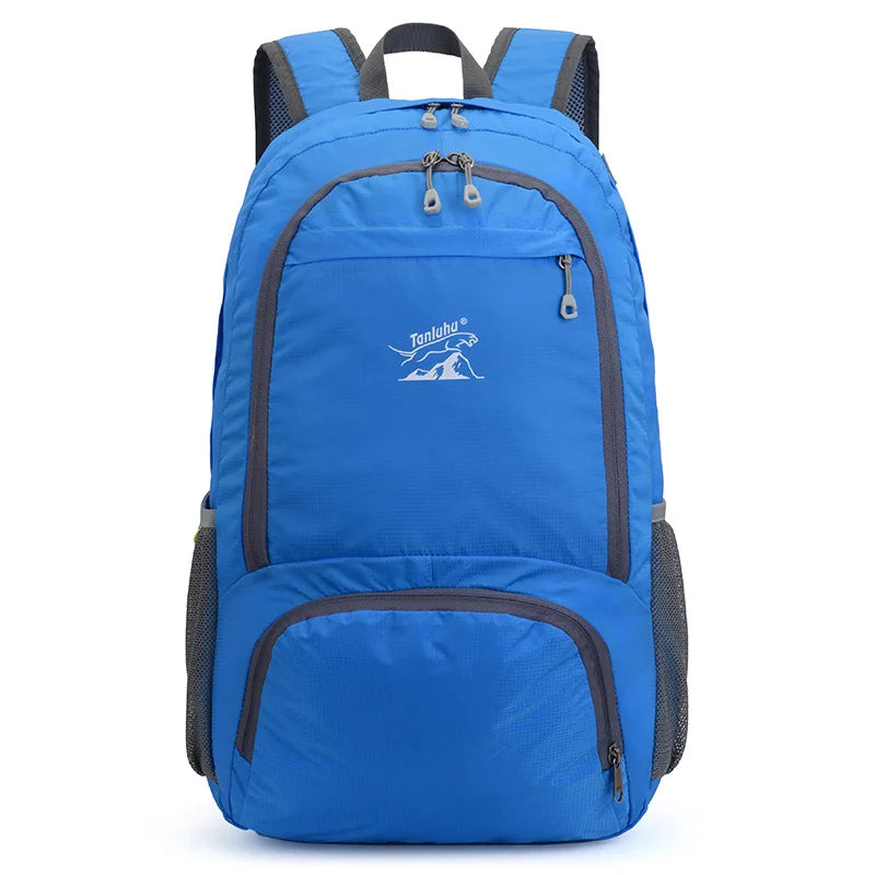 Fengdong men folding sport backpack ultra light large travel backpack waterproof easy storage bagpack travel bag foldable bag