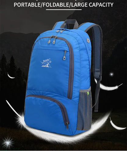 Fengdong men folding sport backpack ultra light large travel backpack waterproof easy storage bagpack travel bag foldable bag