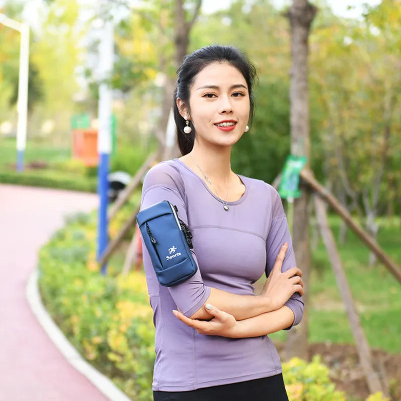 Fengdong men mini cross body bag outdoor sport luminous running arm bag waterproof one shoulder bag small multifunctional bag