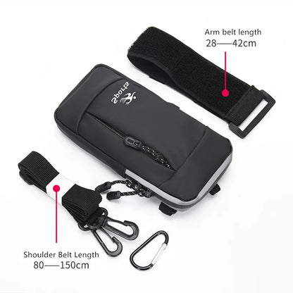 Fengdong men mini cross body bag outdoor sport luminous running arm bag waterproof one shoulder bag small multifunctional bag