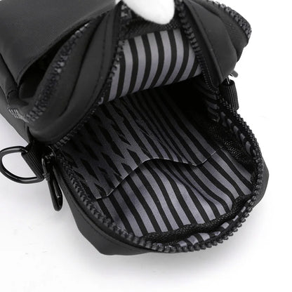Fengdong men mini cross body bag small shoulder bag Men Messenger Bag Boy waterproof mobile phone bag male travel sport bag