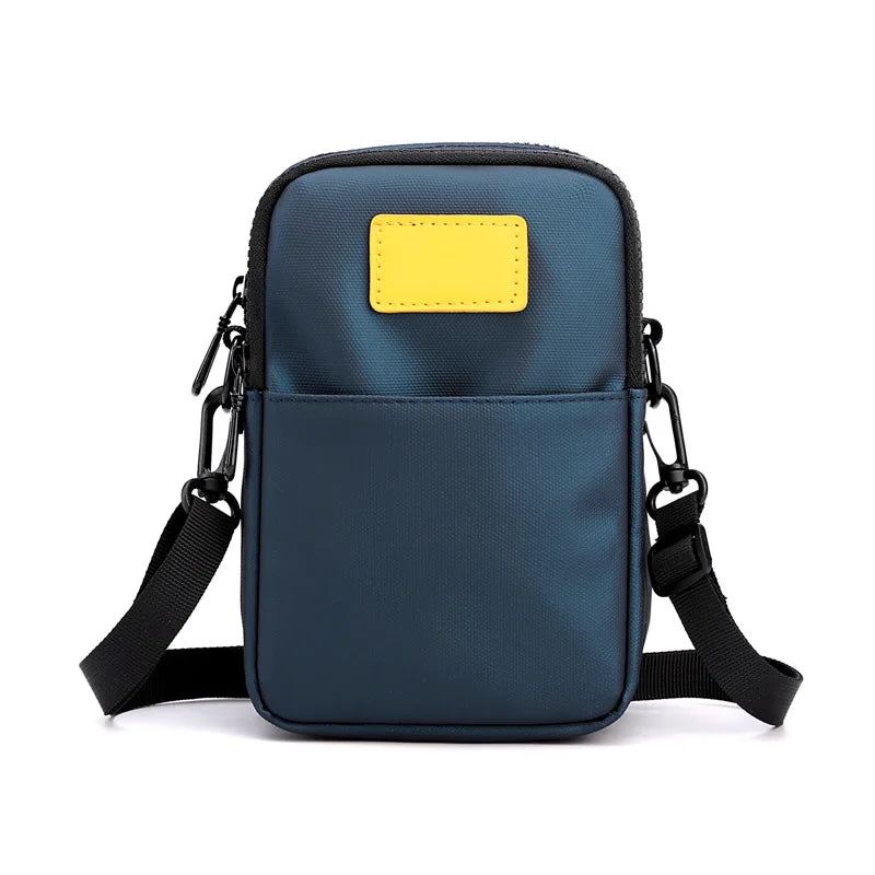 Fengdong men mini cross body bag small shoulder bag Men Messenger Bag Boy waterproof mobile phone bag male travel sport bag