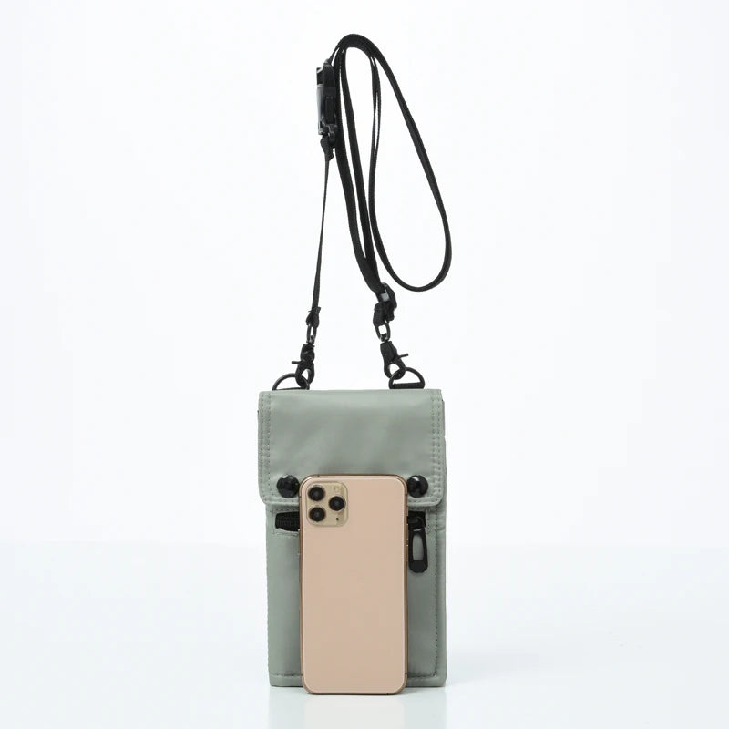 Fengdong men mini crossbody bag phone pouch small one shoulder mobile phone bag male ID credit card case boy gift money pocket
