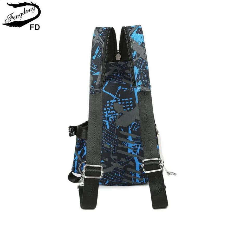 Fengdong men small sport backpack mini bags for boys water bagpack multifunctional mini travel backpack boy chest bag rucksack