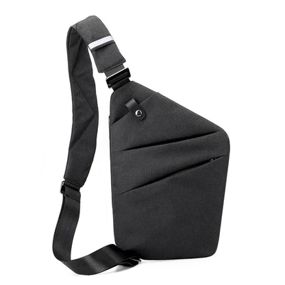 Fengdong men ultra thin anti-theft small chest bag mini cross body bags male one shoulder sling bag for travel boy sports bag