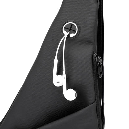 Fengdong men ultra thin chest bag anti theft Crossbody Bags small shoulder bags for men outdoor sport bag men cell phone bag