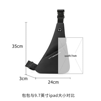Fengdong men ultra thin chest bag anti theft Crossbody Bags small shoulder bags for men outdoor sport bag men cell phone bag