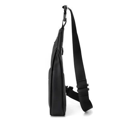Fengdong men ultra thin chest bag anti theft Crossbody Bags small shoulder bags for men outdoor sport bag men cell phone bag