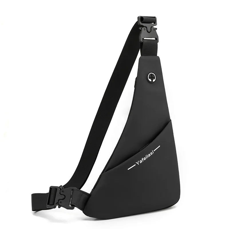 Fengdong men ultra thin chest bag anti theft Crossbody Bags small shoulder bags for men outdoor sport bag men cell phone bag