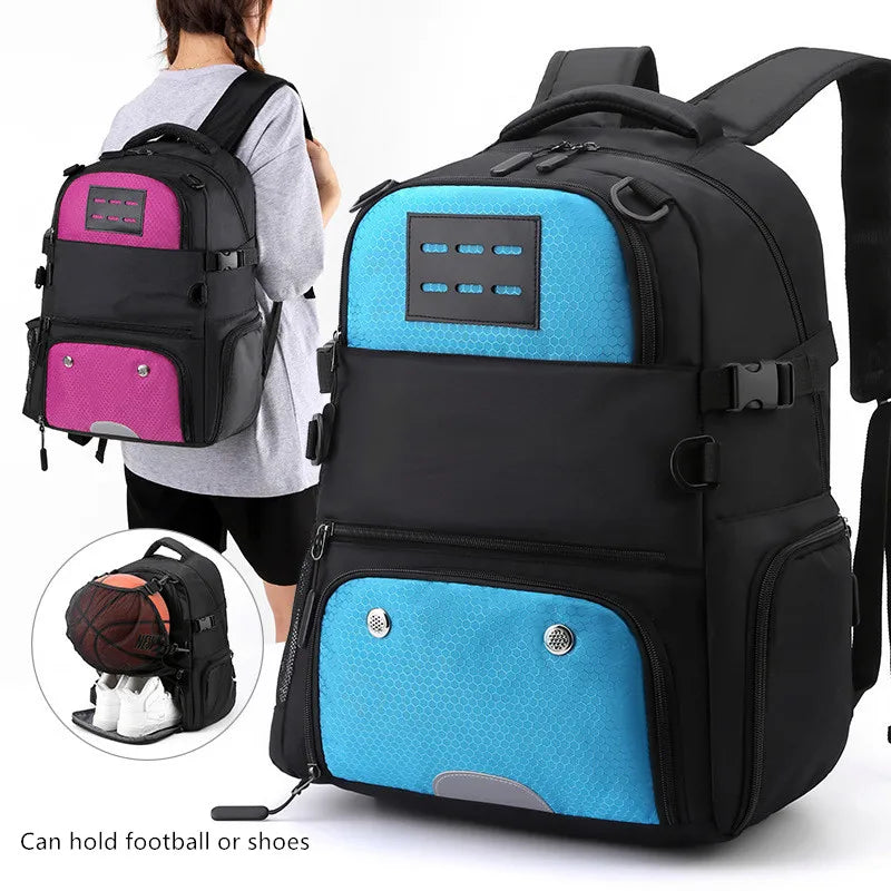 Fengdong middle high school basketball backpack Soccer shoe backpack teenage boys football ball bag student big school shoe bag