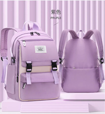 Fengdong middle school backpack for girls high school book bag waterproof light weight schoolbag kids backpack teen schoolbag