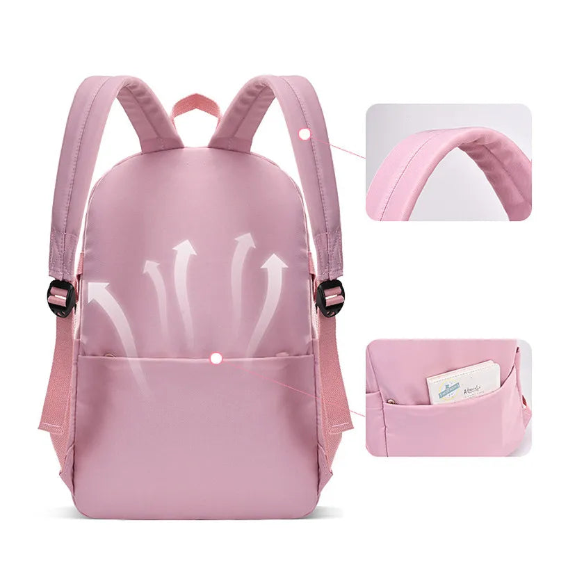 Fengdong middle school backpack for girls high school book bag waterproof light weight schoolbag kids backpack teen schoolbag