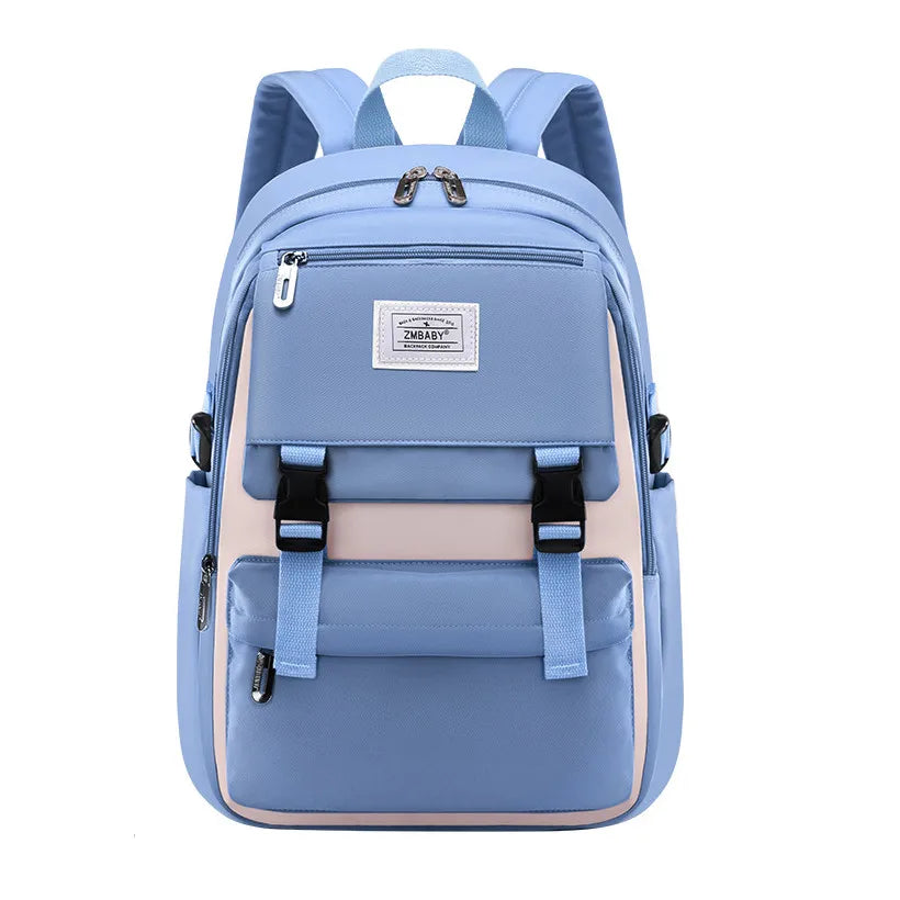 Fengdong middle school backpack for girls high school book bag waterproof light weight schoolbag kids backpack teen schoolbag