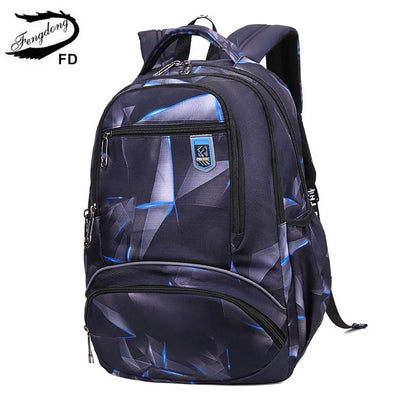 Fengdong middle school bag teenage boys large school backpack high school book bag student waterproof backpack male travel bags