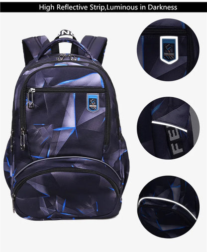 Fengdong middle school bag teenage boys large school backpack high school book bag student waterproof backpack male travel bags