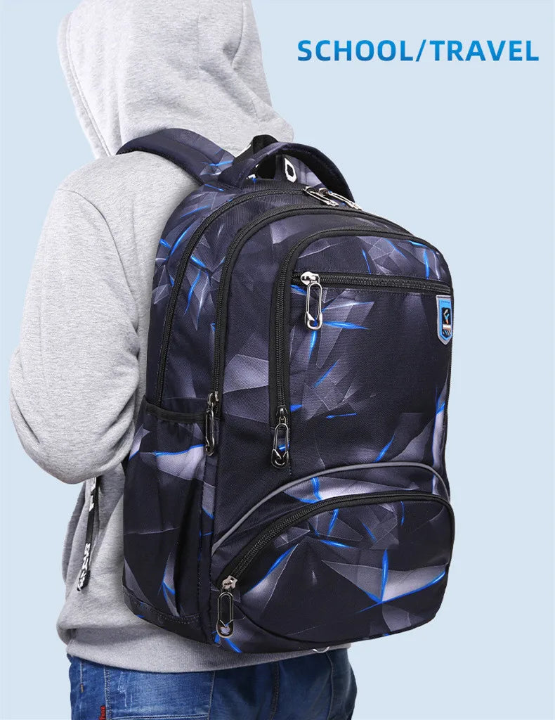 Fengdong middle school bag teenage boys large school backpack high school book bag student waterproof backpack male travel bags