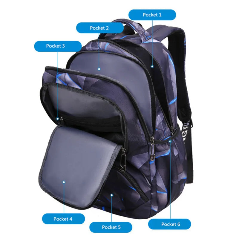 Fengdong middle school bag teenage boys large school backpack high school book bag student waterproof backpack male travel bags