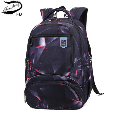 Fengdong middle school bag teenage boys large school backpack high school book bag student waterproof backpack male travel bags