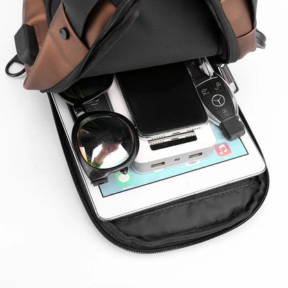 Fengdong password lock anti-theft bag luxury chest bag for men usb port small backpack shoulder bag husband gift Crossbody Bags