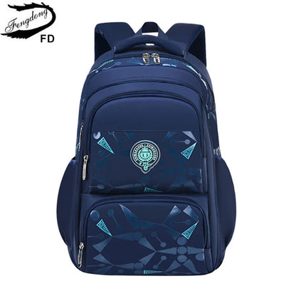 Fengdong primary school backpack for boys large capacity book bag elementary student boys school bags big backpack kids gift
